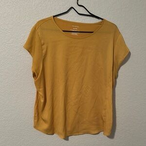 Van Heusen Yellow Relaxed Cuffed Sleeve Tee